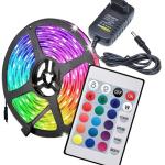 Pack Fita LEDs IP65 RGB (5 mts) 12V + Fonte Alimentação c/ Comando