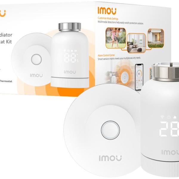 Válvula de Radiador Termostático Inteligente Zigbee 3.0 + Gateway (Branco) - IMOU