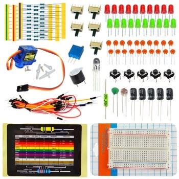 Kit Educacional Iniciação Básico c/ 21 Componentes Compativeis com Arduino/Funduino