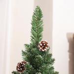 Árvore de Natal 225 cm Árvore de Natal Artificial com 980 Ramos e Suporte de Metal Árvore de Natal para Interior Verde