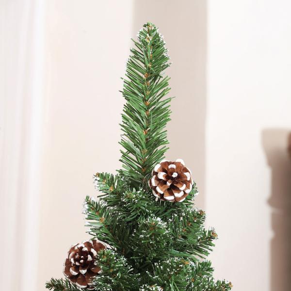Árvore de Natal 225 cm Árvore de Natal Artificial com 980 Ramos e Suporte de Metal Árvore de Natal para Interior Verde