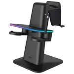 Estação de Carregamento Vertical RGB p/ Meta Quest 3 / Quest 2 / Quest PRO (Preto) - KIWI DESIGN
