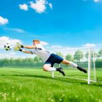 Baliza de Futebol com Suporte de Metal e Rede para Treino e Diversão de Futebol no Jardim Ar Livre 186x62x123 cm Branco
