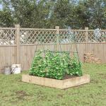 Treliça de Jardim Triangular Suporte para Plantas Trepadeiras com Estrutura em Aço 180x100x180 cm Verde