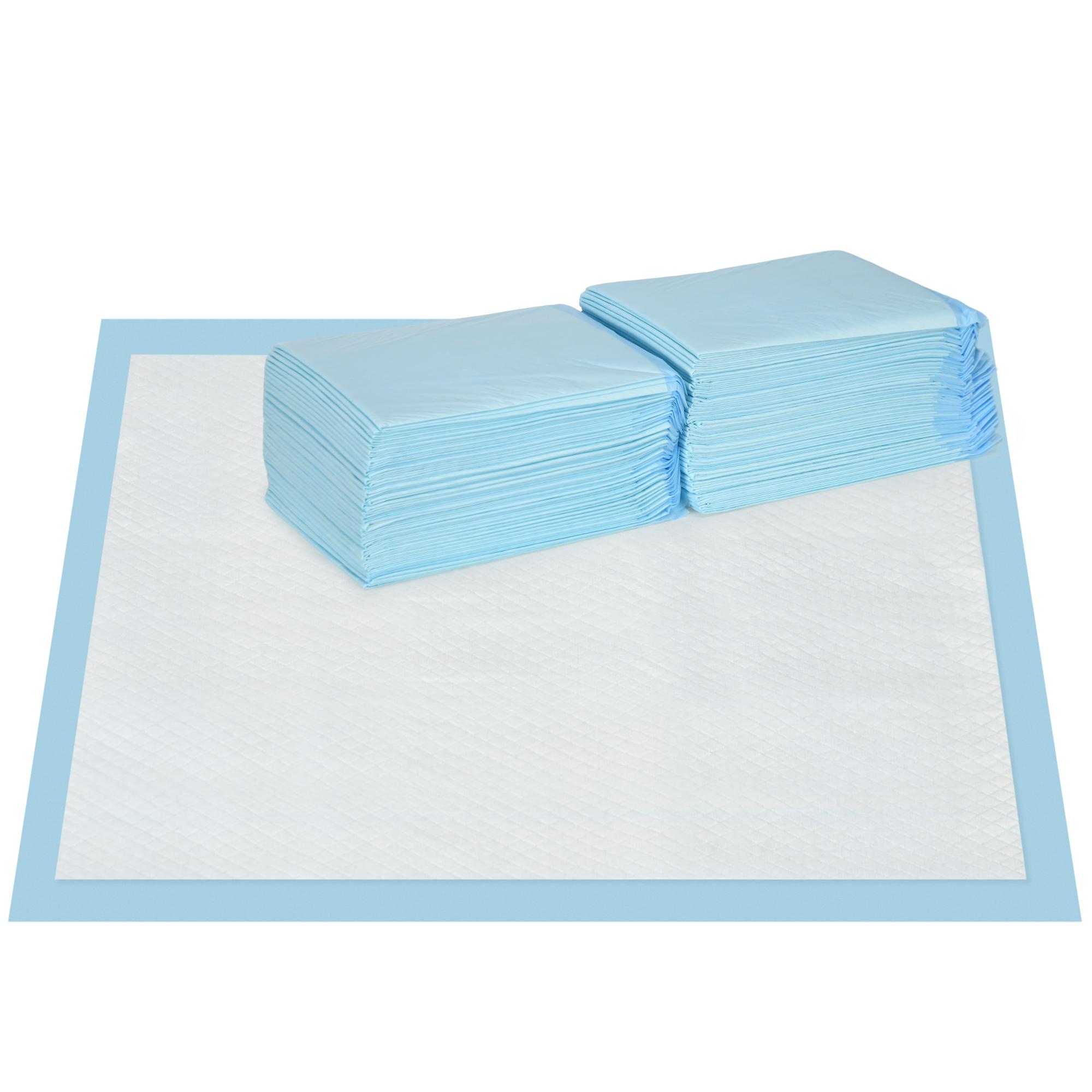 Resguardos de Treino Animais de Estimação 80 Unidades 45x60 cm Resguardos Absorventes para Cães com 6 Camadas Azul