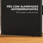 Toucador de Maquilhagem com Espelho Toucador com 2 Gavetas 3 Compartimentos Toucador para Dormitório 75x38x135 cm Preto