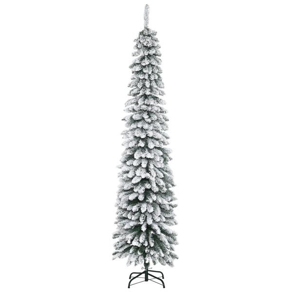 Árvore de Natal Artificial 210cm com Neve Ignífugo com 490 Ramos Verde