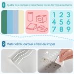 Conjunto de 4 Blocos de Espuma para Crianças de 1 - 3 Anos Figuras de Construção Brinquedo de Aprendizagem Infantil Estofado em PU 150x50x39cm Multicor
