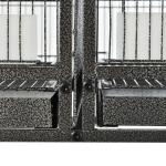 Gaiola de pássaro pequeno com 2 bandejas 4 alimentadores 4 poleiros 95x45,5x102 cm