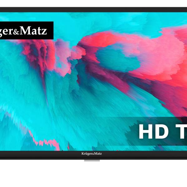 TV LED 24 HD USB PVR c/ Sintonizador TDT e Cabo H.265 HEVC (12/220V) - Kruger&Matz