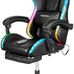 Cadeira Gaming GX - 150 LED RGB c/ Função de Massagem (Preto) - Kruger&Matz