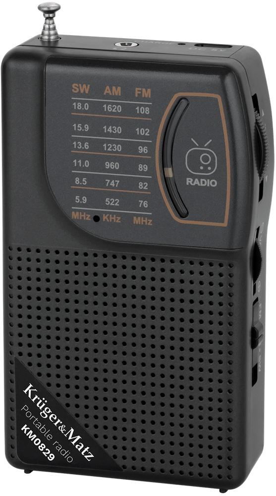 Rádio Portátil AM/FM Analógico 3W - Kruger&Matz