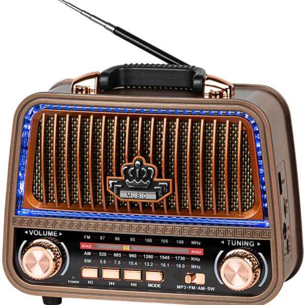 Rádio Portátil AM/FM Analógico 5W USB/microSD/MP3/BLUETOOTH - Kruger&Matz