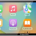 Auto Rádio 6.36 1 DIN 4x 60W Ecrã Táctil (CarPlay/Android Auto/MirrorLink/Bluetooth) - Kruger&Matz
