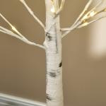 Árvore de Bétula com 96 Luzes LED IP44 Branco Quente Ramos Flexíveis Árvore de Decoração 22x22x150cm Branco