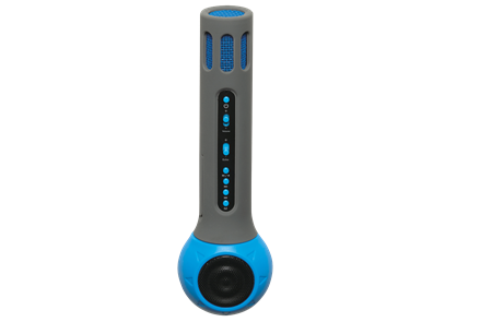 Microfone Bluetooth4.1 c/ Coluna 3W AUX (Azul) - DENVER