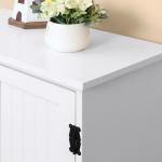 Armário de Cozinha Alto Móvel Auxiliar com 4 Portas e Prateleiras Ajustáveis 60x30x123 cm Branco