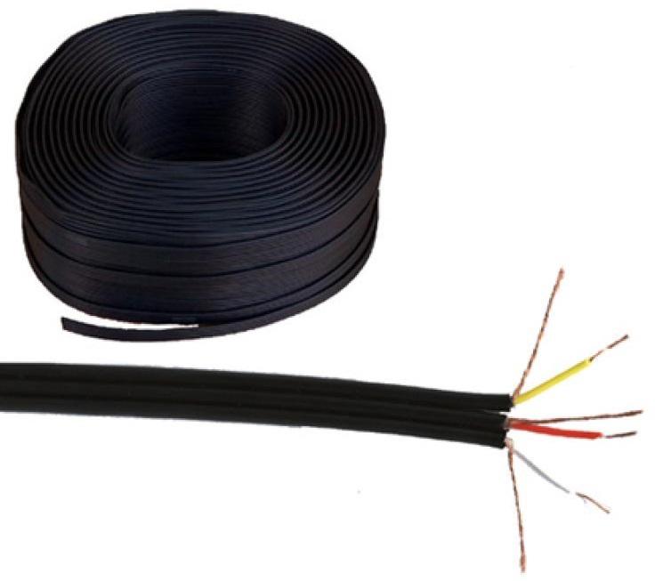 Bobine Cabo Audio e Video 3 Condutores Preto (100 mts)