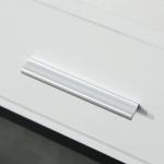Consola Mesa de Entrada 120x34x81cm com 2 Gavetas e Pés Ajustáveis Móvel de Entrada de Estilo Moderno para Corredor Entrada Branco e Preto
