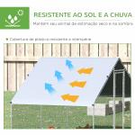 Galinheiro de Exterior Grande Área Aberta de 6 ㎡ para 4 - 6 Galinhas Galinheiro de Aço Galvanizado 3x2x2m