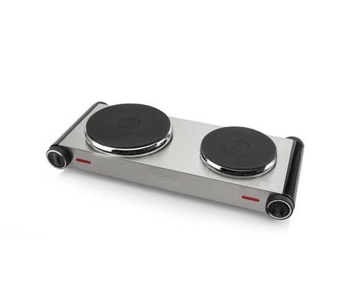 Placa Elétrica 2 Discos 15.5cm / 18.5cm 2500W (Inox) - TRISTAR