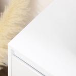Móvel Aparador com 3 Portas Prateleiras Ajustáveis ​​e Suporte com Fecho Suave para Televisores 120x35x85 cm Branco