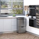 Balde de Lixo 72L com Abertura Automática de Aço Inoxidável e Reciclagem para Cozinha 42x30x81 cm Prata
