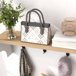 Móvel Cabide de Entrada com Banco Sapateira 2 em 1 Móveis de Entrada com 3 Ganchos 75x30x50 cm e 75x20x22,5 cm Branco