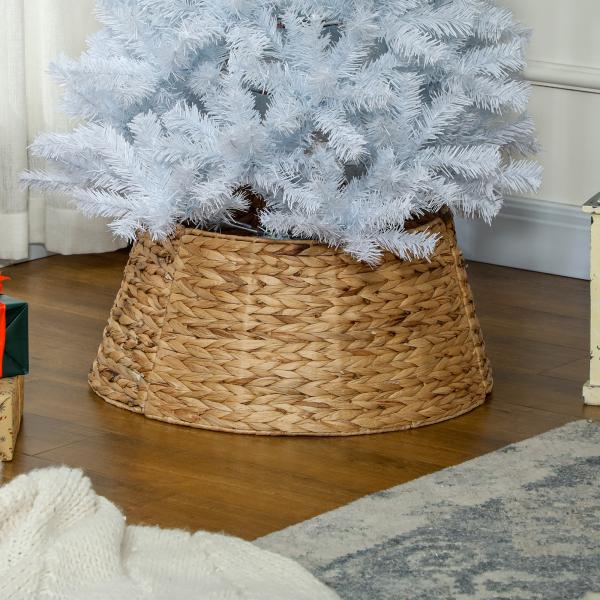 Base para Árvore de Natal 60 cm em Jacinto - de - Água Entrançado à Mão Natural