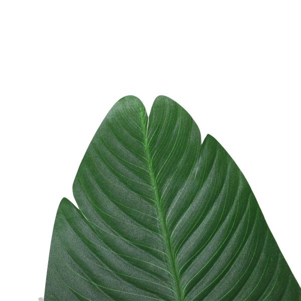 Planta Artificial de Decoração Planta Palmeira Artificial com Vaso 7 Folhas para Exterior e Interior Ø15x120cm Verde