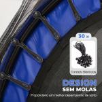 Trampolim para Crianças com Rede de Segurança e Estrutura de Aço para Interiores e Exteriores Carga 50 kg Ø163x190 cm Azul