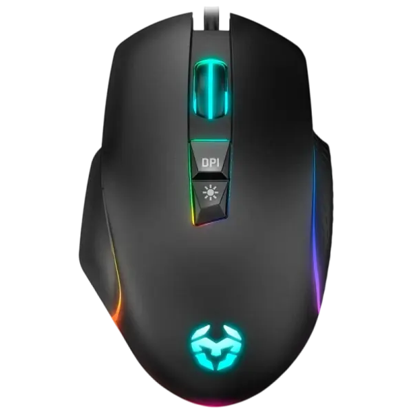 Rato Óptico Keos 6400DPI RGB (Preto) - KROM