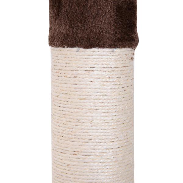 Árvore Arranhadora para Gatos Arranhador para Fixar ao Teto Altura Ajustável com Plataformas Poste de Sisal 40x34x230 - 260cm Marrom