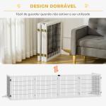 Barreira de Segurança para Cães de Madeira Dobrável para Cães Pequenos e Médios com 6 Painéis 432x36x70 cm Branco
