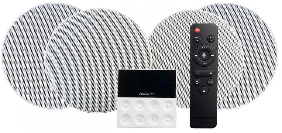 Sistema de Som Amplificado Bluetooth/USB/FM c/ 4 Colunas - FONESTAR