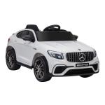 Carro Elétrico Infantil Mercedes AMG 12V com Controle Remoto Música Luzes Abertura da Porta Passeio para Crianças 3 - 5 Anos Branco 115x70x55 cm