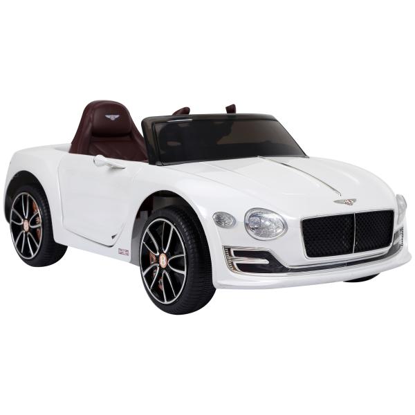 Carro elétrico infantil com licencia de Bentley GT para crianças acima de 3 anos com controle remoto 2 velocidades com faróis musica 108x60x43 cm Branco