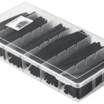 Kit Manga Termoretractil Preta (100pcs) - Caixa Plástica
