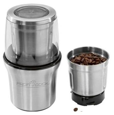 Moinho de Café Elétrico / Picador 200W 85g (Inox) - PROFICOOK
