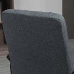 Cadeira de Escritório Giratória com Altura Ajustável e Apoio para os Braços Estilo Moderno 59x63x96 - 105,5 cm Cinza