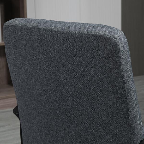 Cadeira de Escritório Giratória com Altura Ajustável e Apoio para os Braços Estilo Moderno 59x63x96 - 105,5 cm Cinza