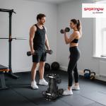 Conjunto de Halteres 2x2kg 2x5kg 2x8kg 2x10kg com Suporte de Armazenamento para Exercício Treino Preto