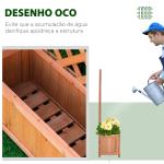 Floreira com Treliça de Madeira Caixa de Plantio com Suporte para Plantas Trepadeiras para Cultivos 70x28x117 cm Madeira
