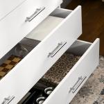 Cómoda com 4 Gavetas Cómoda de Dormitório de Estilo Moderno para Sala de Estar Entrada Corredor 112x38,2x81cm Branco
