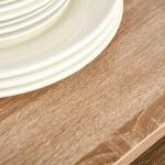 Estante de Cozinha para Microondas com 4 Níveis Ganchos e Pés Ajustáveis Estante de Armazenamento 60x40x125cm Madeira Natural