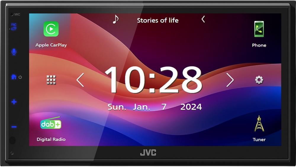 Auto Rádio 6.8 KW - M595DBT 4x 50W Bluetooth (AAC/FLAC/MP3/WAV/WMA) - JVC