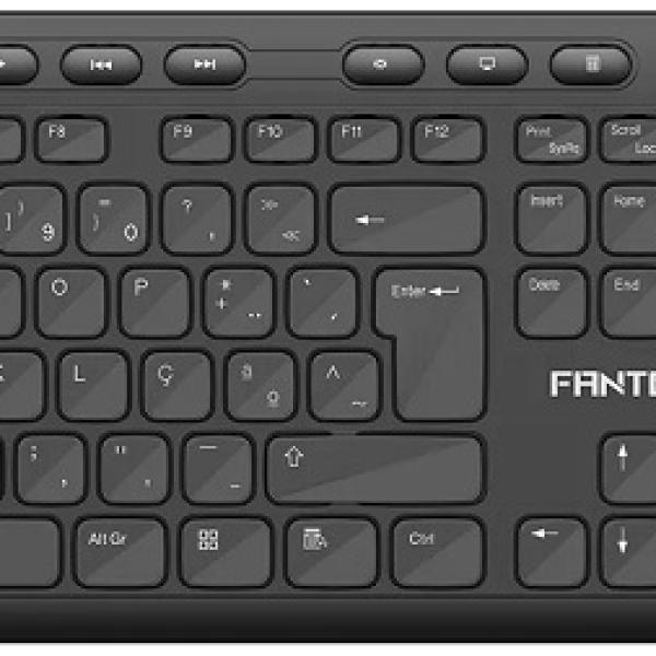 Pack Teclado s/ Fios PT + Rato Confort KW806 (Preto) - FANTECH