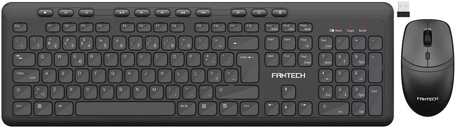 Pack Teclado s/ Fios PT + Rato Confort KW806 (Preto) - FANTECH