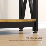 Mesa Consola de Estilo Industrial Mesa de Entrada de 2 Níveis com Estação de Carregamento 100x24x75 cm Castanho Rústico