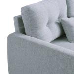 Sofá de 2 lugares Poltrona de dois lugares para sala de estar com almofadas e assento acolchoado fronha lavável 140x78x83 cm cinza claro